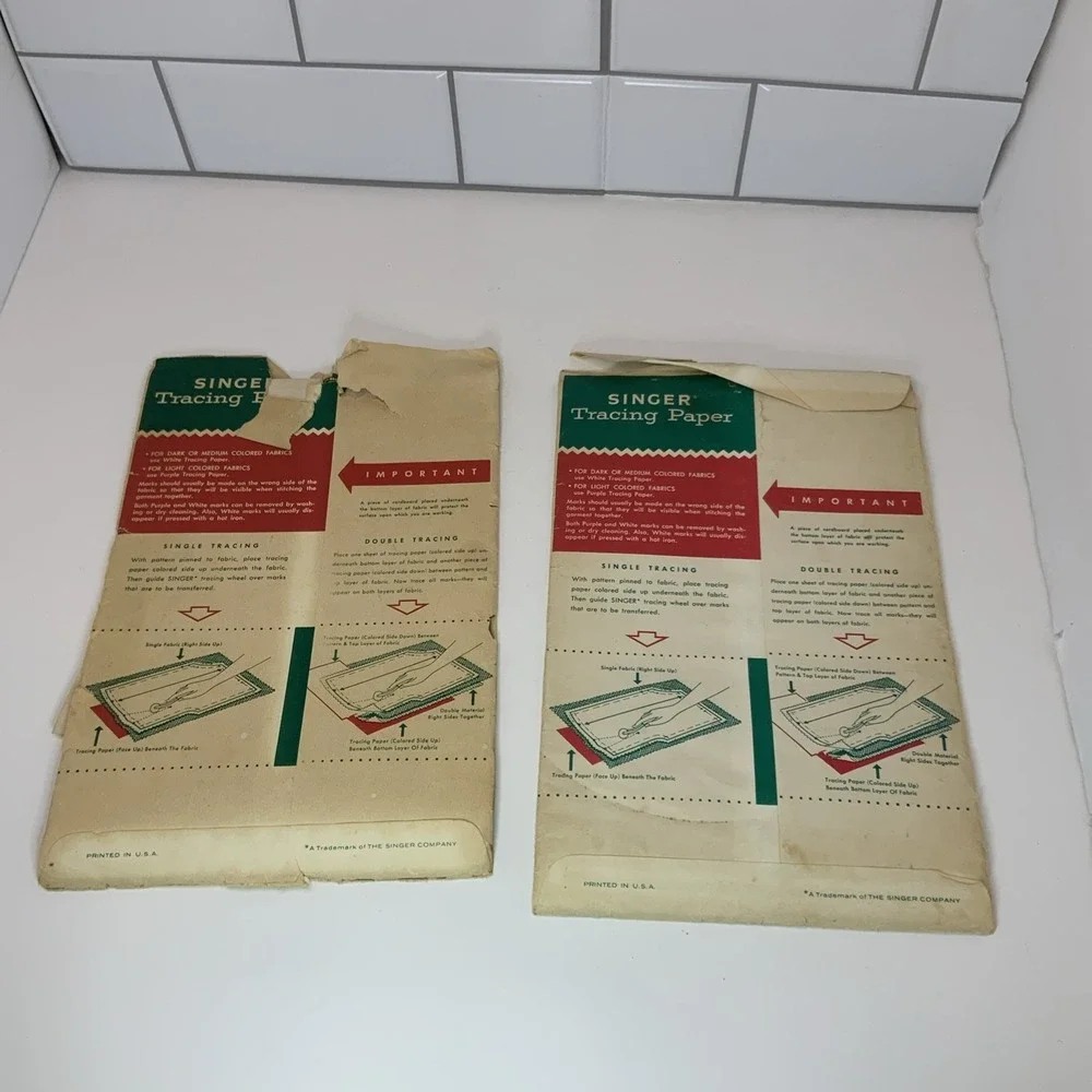 Vintage Singer Dressmakers Tracing Paper Printed In USA
